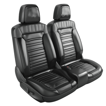 Luxurious Black Leather Car Seats Modern Design Comfort png
