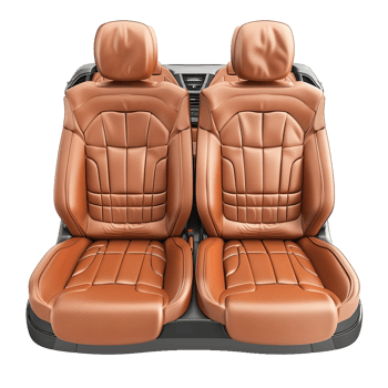 Luxurious Brown Leather Car Seats Stylish Interior Design png