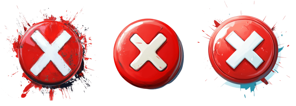 Red Buttons Displaying White Cross Symbols png