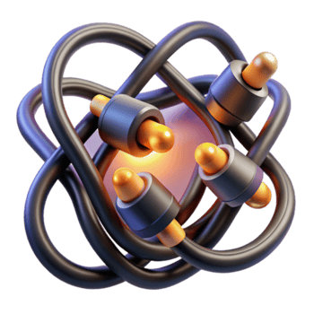 Abstract 3D Render of Intertwined Cables A Dynamic Network Illustration png