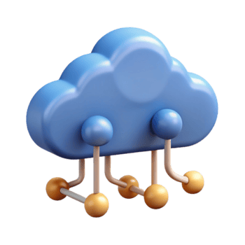 3D Render Cloud Computing Network Illustration Digital Technology png