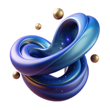 Abstract 3D Render Cosmic Swirl Nebula Galaxy Illustration Background png