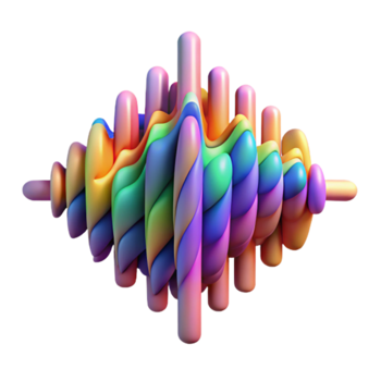 Vibrant Rainbow 3D Abstract Background Image png