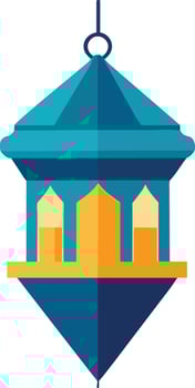 Islamic lantern icon illustration vector