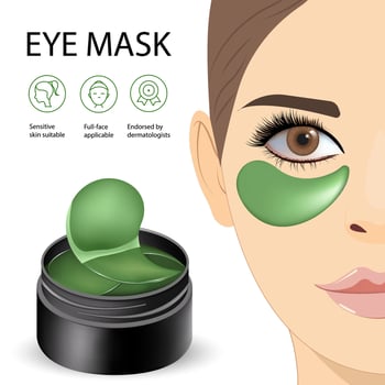 Cosmetic product for skin care under the eyes, remove bags vector