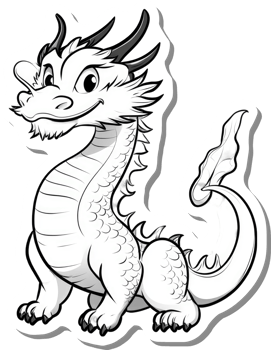 Adorable Cartoon Dragon Character Design Illustration png
