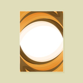 Dark gold abstract wave cover. vector