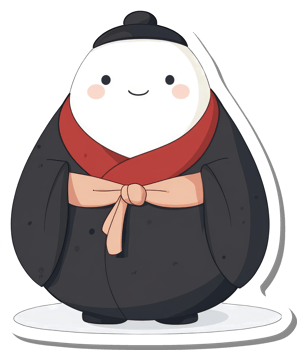Adorable Cartoon Character Wearing Traditional Clothing png