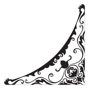 Vintage black line corner, abstract lines for frames, vintage borders png