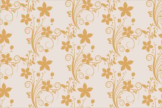 Decorative floral seamless design for interior decor vector