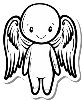 A Happy Winged Baby Character Illustration png
