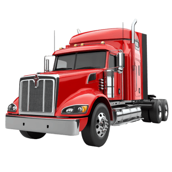 A vibrant red truck parked on a transparent background highlighting its bold design and transportation power, Red Truck Vibrant Transportation Vehicle on a transparent background png