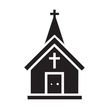 Simple Vetor Illustration of a Church Building vector