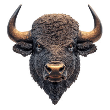 Realistic Buffalo Head Illustration png