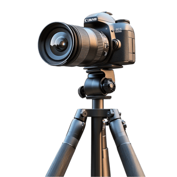 Professional Camera Set on a Tripod png