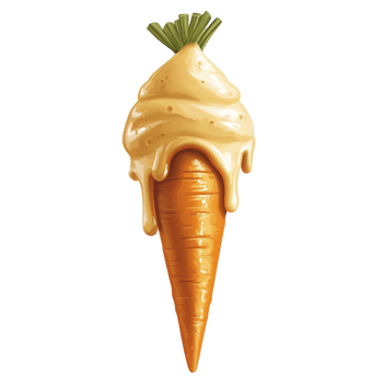 Carrot with Cream on Top png