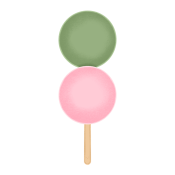 Colorful Danga Cartoon Japanese Dessert png