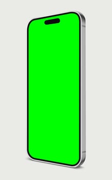 Green screen display on mobile phone for decoration vector