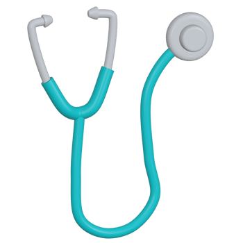 health checkup with stethoscope 3d illustration png
