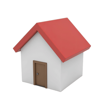 Home 3D icon isolated on transparent background png