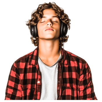 Man Enjoying Music png