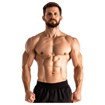 Muscular Man Posing in Studio Lighting png