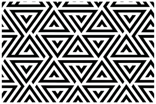 Minimalist Black-and-White Interlocking Shapes in a Geometric Design vector