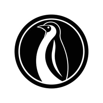 A penguin logo icon vector