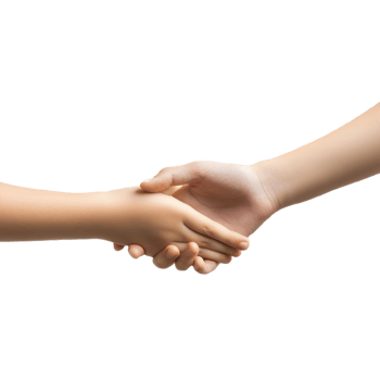 Transparent Background with Two People Sharing a Handshake png