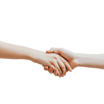 Two People Shaking Hands with a Transparent Background png