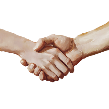 Handshake Between Two Individuals on a Transparent Background png