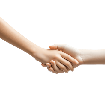 Two People Exchanging a Handshake on a Transparent Background png