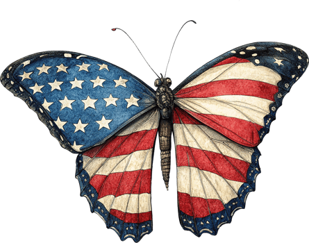 USA Butterfly Transparent Background png