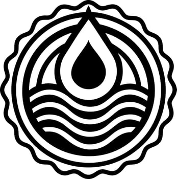 Solid style icon of water symbol vector