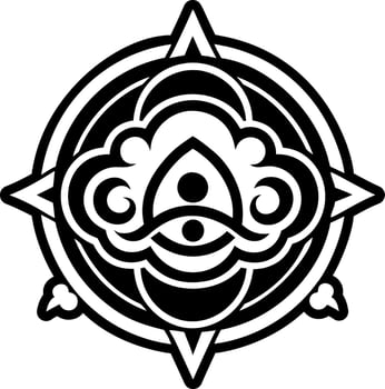 A glyph style icon of mystical cloud vector