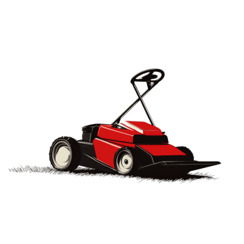 A Red And Black Riding Lawnmower On Grass png