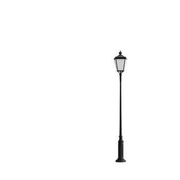 A Tall Black Street Lamp Stands Alone Against Darkness png