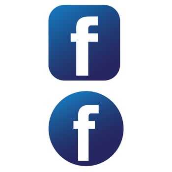 Stylish blue color Facebook Icon with white backgroudn vector