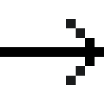 Black arrow symbol. Pixel Arrow icon. 8bit arrow png