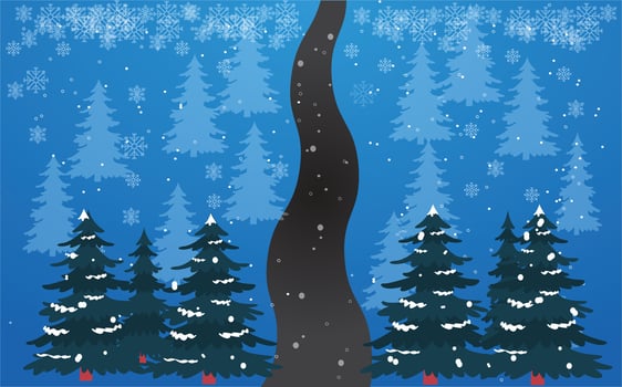 Beautiful snowflakes wallpaper. Snowflakes January February theme. Snowy nature landscape. Snowflakes on blue background. Magic nature Can be used for banners, posters, greeting cards design vector