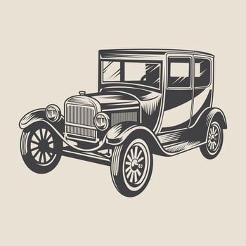 Vintage Car model T vector