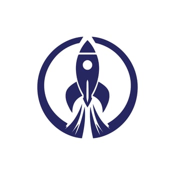 rocket launch logo icon design illustration vector