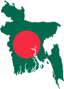 Bangladesh fills with flag transparent map png