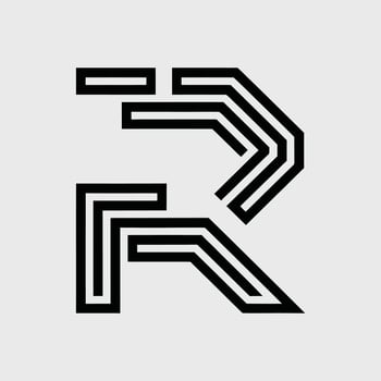 R letter logo, modern logo, unique logo, creative, technology logo vector