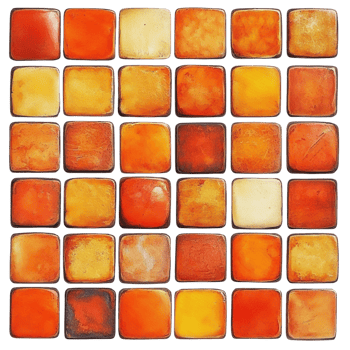 A grid of square tiles displays warm orange and yellow hues png