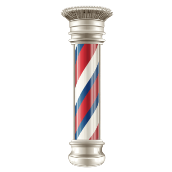 Classic Red White Blue Barber Pole Shop Sign png
