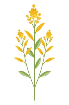 Elegant Yellow Flower Bouquet Illustration, Natures Spring Blossom vector