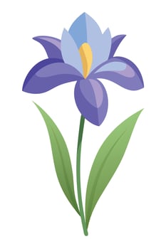 Purple Iris Flower Blossom, Natures Elegant Spring Bloom vector