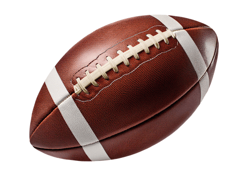 Isolated american football sport ball on a transparent background png