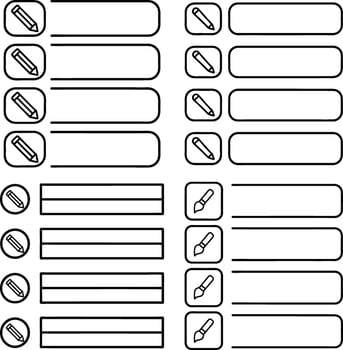 Checklist Symbol Of Clipboard To Do List Icon Set For Website And App Design Line Art Illustration On An Isolated White Background vector